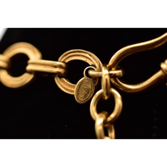 Monet for YSL Vintage Cabochon Necklace Purple Fuchsia Chunky Signed 1980s BinK - Picture 9 of 16